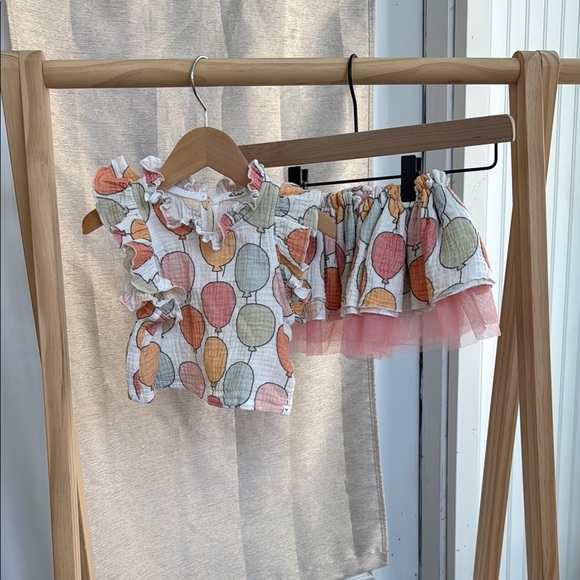 Oh Baby! Gauze Lola Top & Tutu Skirt Set l Balloon Print - Picture 2 of 9